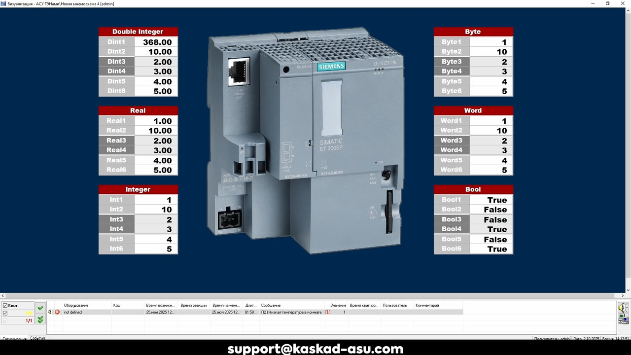 Настройка опроса контроллеров Siemens в SCADA-системе «КАСКАД» через KLogic IDE
