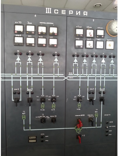 Рис.4. Внешний вид старого щита управления.